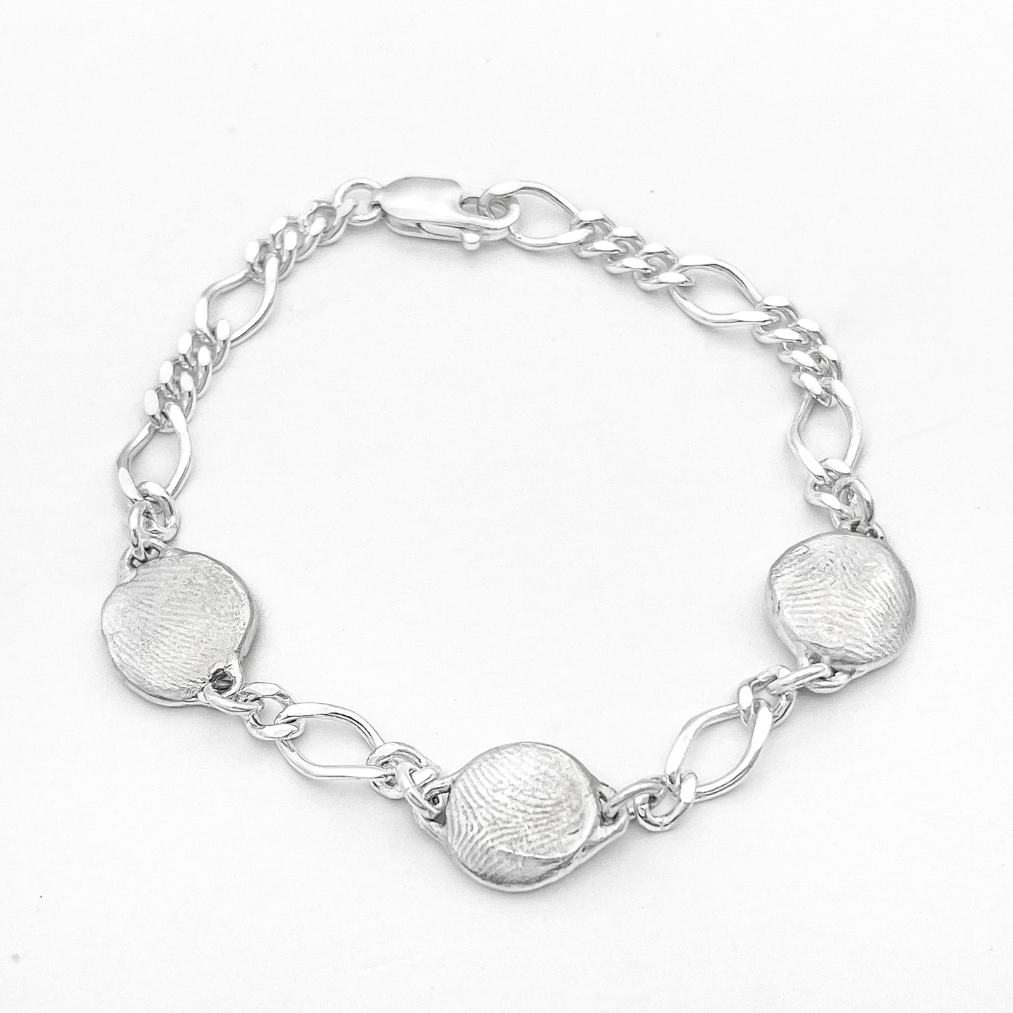 Dual-link Charm Bracelet ~ Impressions Fingerprint Memorial