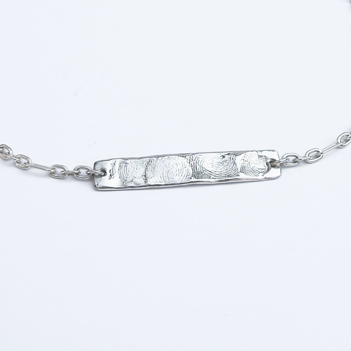 Bar Necklace ~ Fingerprint Memorial