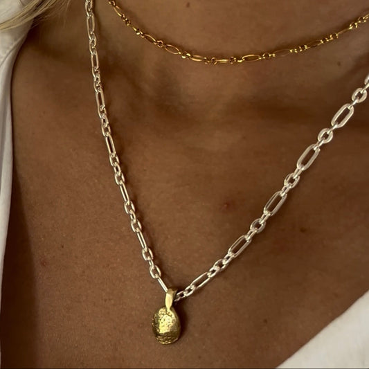 Figaro Necklace With Organic Pendant ~ Impressions